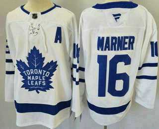 Men%27s Toronto Maple Leafs #16 Mitch Marner White Authentic Jersey->toronto maple leafs->NHL Jersey